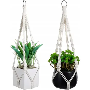 Květináč ZÁVĚSNÝ KVĚTINÁČ VĚŠÁK NA DRŽÁK NA KVĚTINÁČ STABILNÍ PEVNÝ 2KS