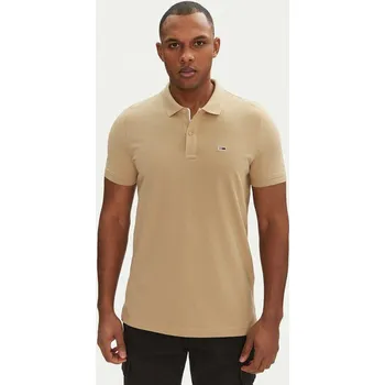Pánská móda Tommy Jeans pánské béžové polo tričko 20003670-8720638946731
