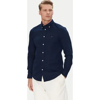 Tommy Hilfiger pánská tmavě modrá košile 20013125-8721106378504