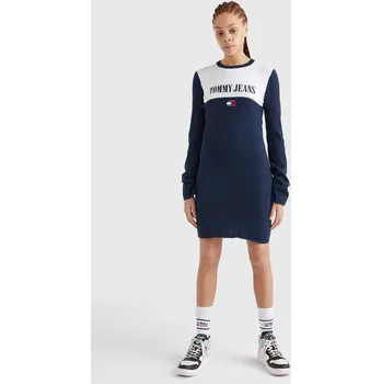 Dámské šaty Tommy Jeans dámské modré šaty 20005821-8720641246514