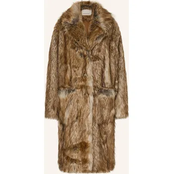 Dámský kabát The Frankie Shop Dámská Umělá Kožešinová Bunda Rella, světle...