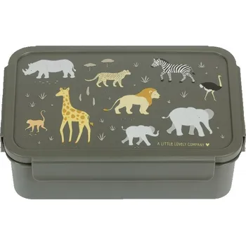 Svačinový box A Little Lovely Company - krabička na svačinu - zvířata ze savany (1137)