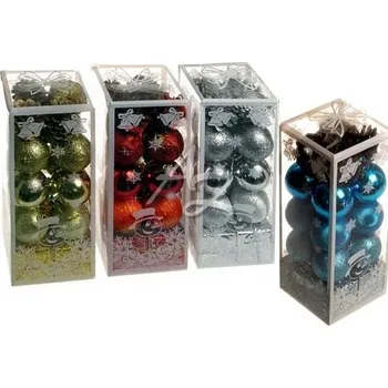 Vánoční dekorace IM dekorace ozdoby 5cm/20ks metalické vánoční mix