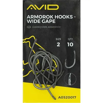 Rybářský háček AVID Háček Armorok Wide Gape Barbless Velikost 6 10ks