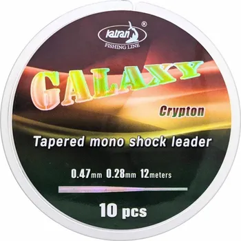 Katran Ujímaný vlasec Galaxy Crypton Tapered Leader 12m 0,26-0,47mm 10ks