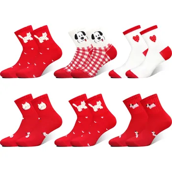 Kalhotky PESAIL Damské veselé ponožky MX623 6 páry Barva: Mix, Velikost: 35-38