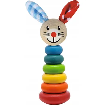 ostatní stavebnice STAVEBNICE PRO STOHOVÁNÍ HRAČKA KREATIVNÍ KRÁLÍČEK DŘEVO PLYŠ DÁREK