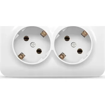 Elektrická zásuvka Dvojitá zásuvka na omítku Schuko IP20 bílá VIDEX BINERA