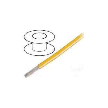 elektrický kabel Vodič HookUp Wire PVC lanko Cu 26AWG žlutá PVC 300V 30,5m