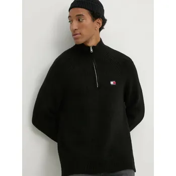 Pánský svetr Tommy Jeans pánský černý svetr 20003321-8720637295786