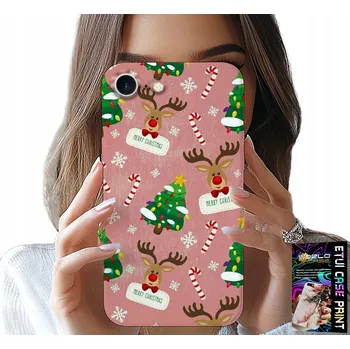 Pouzdro na mobilní telefon POUZDRO PRO IPHONE 7 / 8 / SE2 - VÁNOČNÍ SOBI STROMEČKY HŮLKA