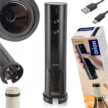 Otvírák Elektrická vývrtka na víno s nabíječkou 19,5 cm