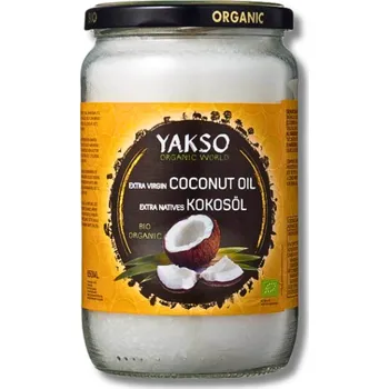 Přisada na vaření a pečení Yakso | Bio kokosový olej - extra panenský a za studena lisovaný Objem: 650 ml stabilní při vyšších teplotách • podporuje metabolismus • vhodný i pro kosmetické účely