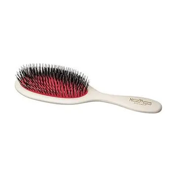 kartáč na vlasy Mason Pearson Handy Bristle & Nylon Hairbrush BN3 kartáč s kančími a nylonovými štětinami pro silné tipy vlasů Bílá