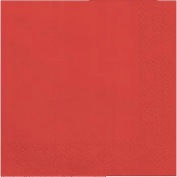 Papírový ubrousek Dekorace na narozeninový stůl - papírové ubrousky "Maonokolor", červené, 33 cm, 20 ks
