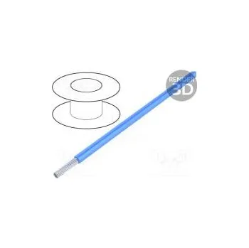 elektrický kabel Vodič HookUp Wire PVC lanko Cu 26AWG modrá PVC 600V 30,5m