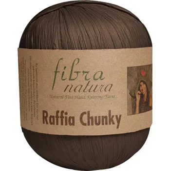 Příze Fibra Natura Raffia Chunky 114-21 hnědá