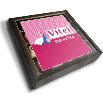 Bonboniéra Sablio Pralinky Vítej na světě 4 - 20 ks pralinek