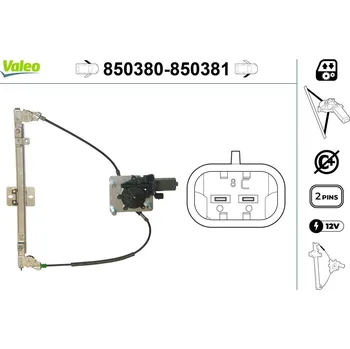 Stahovačka okna Zvedací zařízení oken VALEO 850380