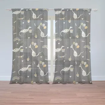 Záclona Sablio Záclony Dinosauří párty: 2ks 150x250cm