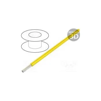 elektrický kabel Vodič HookUp Wire PVC lanko Cu 22AWG žlutá PVC 150V 30,5m