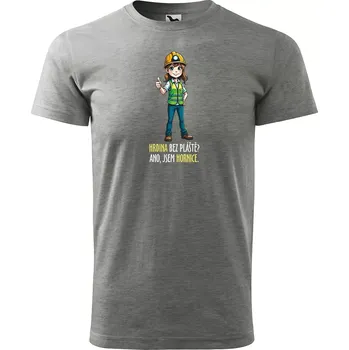 Sablio Tričko s potiskem Ano, jsem hornice - šedé L