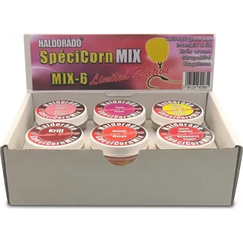 Návnadová surovina Haldorádó Gumová kukuřice SpéciCorn MIX Limited Edition 16ks 10+15mm Mix 6ks příchutí