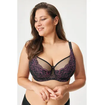 Dámské spodní prádlo Fluide Podprsenka Rosenoir polovyztužená 80/F černorůžová