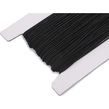 Textilní guma Kulatá pruženka Ø1 mm černá 25 m