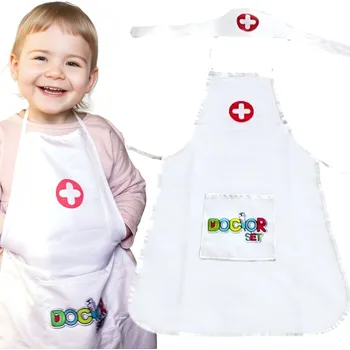 Kuchyňská zástěra OEM WOOPIE Uniforma pro sestry Zástěra s čepicí pro sestry