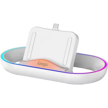 Herní konzole iPega P5P02 Charger Dock s RGB pro Playstation Portal Remote Player White