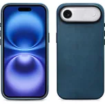 iCarer Kožený obal na iPhone Air - iCarer, OilWax MagSafe Blue 11.01.WMI17250702-BU