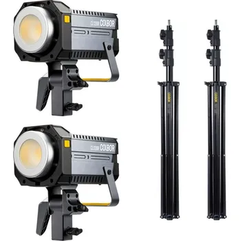 Studiové světlo COLBOR SET5 2xCL120R LED + 2x stativ WH-260