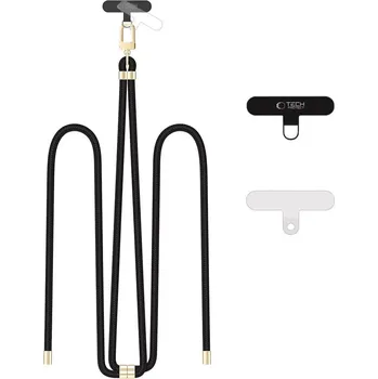 Tech-Protect C7S ROPE CROSSBODY Šňůrka / popruh na telefon - BLACK/GOLD