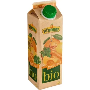 Limonáda Pfanner Bio Multi Gold ovocno-zeleninový nápoj 1,0l
