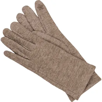Rukavice Dámské rukavice květinový vzor cappuccino 9002085-5
