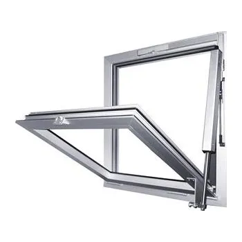 Okno GEZE RWA 100 NT s E250NT, zdvih 200 mm, hliník stříbrný eloxi