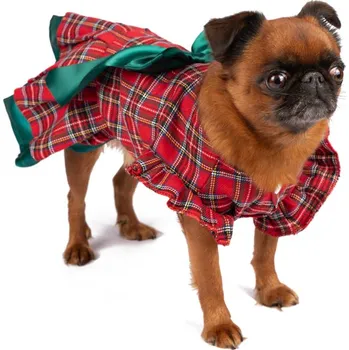 Obleček pro psa Vánoční šaty pro psy Barva: Zelená, Velikost: S