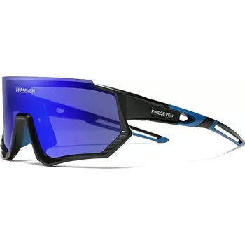 Sluneční brýle Cyklistické brýle KINGSEVEN LS910 MODRO - ČERNÁ / SKLO TMAVĚ MODRÉ C11