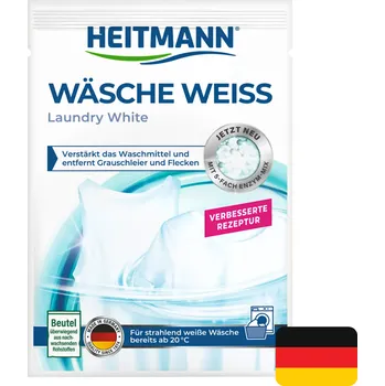 Prací prášek Heitmann prášek 50 g Laundry White pro praní a bělení prádla (Dovoz: Německo)