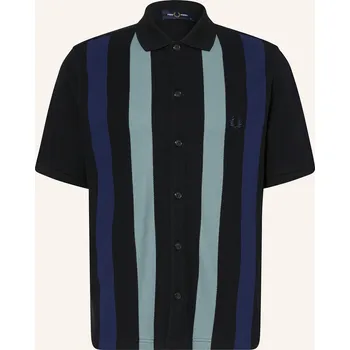 Fred Perry Pánská Košile S Krátkým Rukávem Relaxed Fit, tmavě...