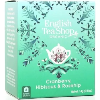 Čaj English Tea Shop ETS - Cranberry, Hibiscus, Rosehip, 8 sáčků