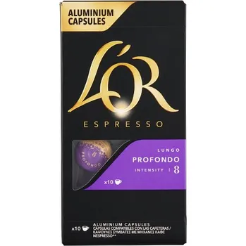 Káva L'OR Espresso Lungo Profondo pražená mletá káva v kapslích 10 ks 52g