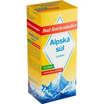 Kuchyňská sůl Bad Reichenhaller Alpská sůl s jodem + fluorid + kyselina listová 500g