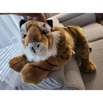 plyšák Obrovský MAXI plyšový TYGR hnědý 71 cm - vysoká kvalita - realistický vzhled