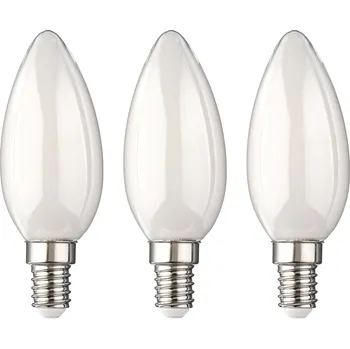 Žárovka LIVARNO® Filamentová LED žárovka, 3 kusy (svíčka E14 mléčná)