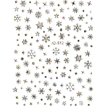 Samolepky na nehty - Sněhové vločky holo JO-912