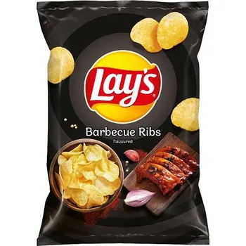 Chips Lay's Smažené bramborové lupínky s příchutí BBQ žebírek 60g