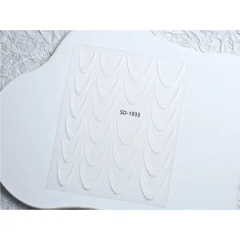 Samolepky na nehty - Francie, bílé