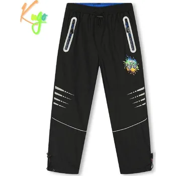 Chlapecké kalhoty Chlapecké zateplené šusťákové kalhoty KUGO DK7121, černé